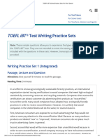 TOEFL iBT Writing Practice Sets (For Test Takers)