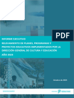 Relevamiento de Planes, Programas y Proyectos Educativos Implementados Por La Dirección General de Cultura y Educación 2023