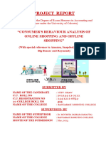 Project: "Consumer'S Behaviour Analysis of Online Shopping and Offline Shopping"