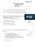 Ficha de Trabalho 02 - Trigonometria