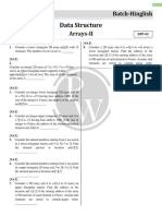 Data Structure: Cse/It Batch-Hinglish Arrays-II