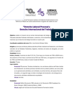 Convocatoria Curso Derecho Laboral Procesal