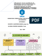 6ta Actividad - Formulación y Evaluación de Proyectos de Inversión I