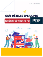 GIẢI ĐỀ IELTS SPEAKING KHÔNG CÓ TRONG FORECAST