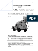 Use and Maintenance Handbook CARMIX 5,5XL 2004