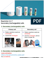 3 - Secondary (Rechargeable) Cells (Reactivity 3.2.7)