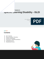 Assessment & Certification of Specific Learning Disability - (SLD)