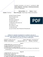 MPSC Judicial Services Syllabus JMFC