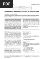 Management of Pneumonia in The Child 2 To 59 Months of Age