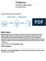 Private and Public IP Addresses