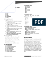 Project - 3 Unit 2 Answer Key and Audio Script