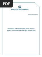 Apontamentos Do Presidente Roberto Campos Neto para A Abertura Da 2 Conferência Anual Do Banco Central Do Brasil