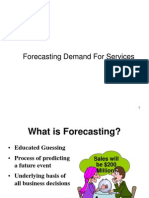 Forecasting Demand For Services