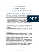 Tema 1. Medios Alternativos de Resolución de Conflictos. Jurisdicción. Organización Del Poder Judicial