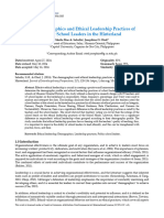 The Demographics and Ethical Leadership Practices of Public School Leaders in The Hinterland.