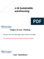 Lean and Sustainable Warehouse