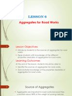 CE 467 Lesson 6 - Aggregates For Roadworks