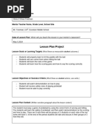 Internship Ccss Lesson Plan Template 2