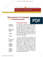 Dr. D. Y. Patil Institute of Management & Research, Pimpri, Pune - Placement Policy