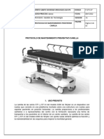 Protocolo de Mantenimiento Preventivo Camilla