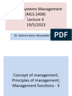 Health Systems Management Lecture 4 - Tools of Leadership