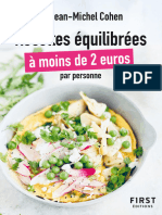 Le Petit Livre Des Recettes Équilibrées À Moins de 2 Euros