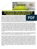 Ley Dominical Sera El Resultado de Una Enmienda Constitucional en El Congreso de