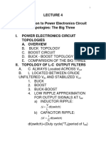 Introduction To Power Electronics Circuit Topologies: The Big Three I. Power Electronics Circuit Topologies A. Overview