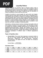 Liquidity Ratios