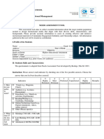 Needs Assessment Tool Social Science