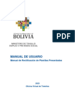 Manual de Rectificación de Planillas Presentadas - OVT