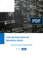 Lista de Exercícios - Mecânica Geral