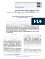 Characterization of Leachate and Its Impact On The Groundwater Quality at Shivari Landfill, Lucknow