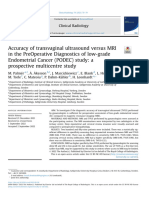 Accuracy of Transvaginal Ultrasound Versus MRI in The PreOperative Diagnostics of Low-Grade Endometrial Cancer (PODEC) Study - A Prospective Multicentre Study