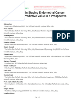 Hybrid PET/MRI in Staging Endometrial Cancer: Diagnostic and Predictive Value in A Prospective Cohort