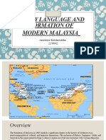 Malay Language and Formation of Modern Malaysia: Anushree Kulshreshtha 22/0042