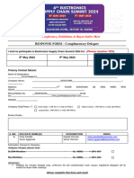 Complimentary Delegate Registration Form - Electronics Supply Chain Summit 2024