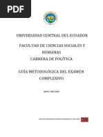 Guía Metodológica Del Examen Complexivo 23-24 - Carrera de Política