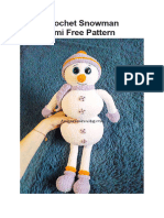 Plush Crochet Snowman Amigurumi Free Pattern