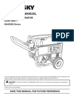 Husky 5000 Watt Runing 6550 Surge Suburu Engine