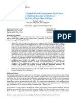 Assessment of Organizational Management Capacity of Public Higher Education Institutions The Case of Sulu State College