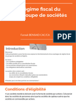 Régime Fiscal Du Groupe de Sociétés