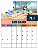 Bonito Calendario para Anotaciones Familia Bluey Nuevo Modelo