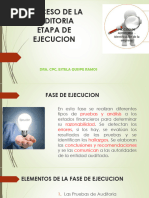 Proceso de La Auditoria Etapa de Ejecucion