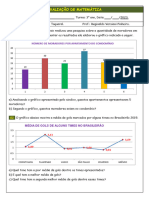 1 - Avaliação de Matemática - Estatistica - 3° Ano - 2019