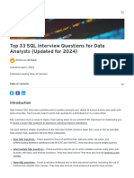 Top 33 SQL Interview Questions For Data Analysts (