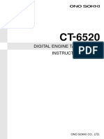 Instruction Manual Digital Engine Tachometer: Ono Sokki Co., LTD