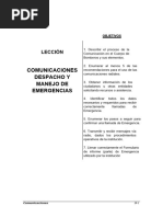 Leccion Comunicaciones Manejo y Despacho de Emergencias