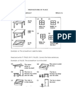 Prepositions of Place