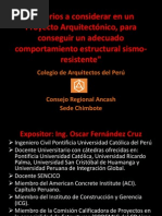 Criterios A Considerar en Un Proyecto Arquitectónico para Conseguir Un Adecuado Comportamiento Sismo-Resistente